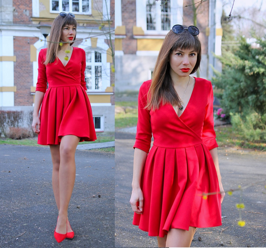 Jointy&Croissanty: perfect red flared dress