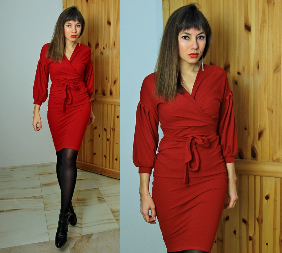 Jointy&Croissanty: red wrap dress