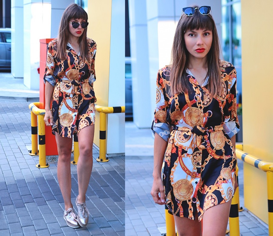 Jointy&Croissanty;: chain print dress