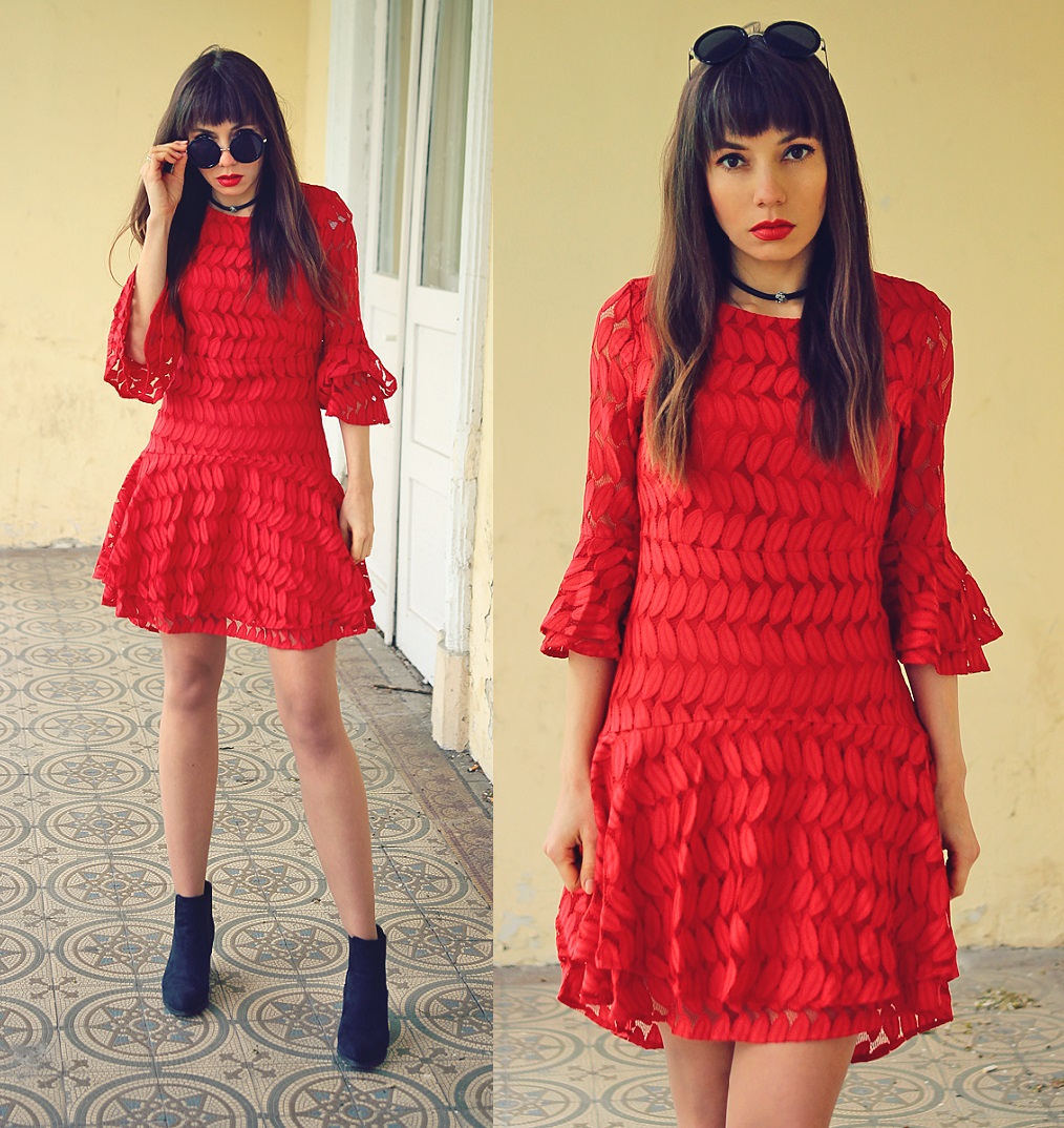 Jointy&Croissanty: red lace dress