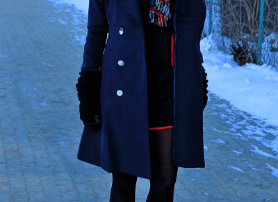 Jointy&Croissanty: navy double breasted coat