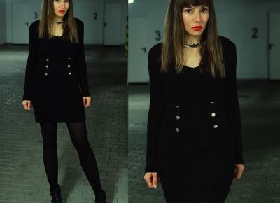 Jointy&Croissanty;: black sweater dress