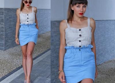 Jointy&Croissanty;: blue paper bag skirt