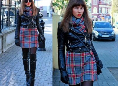 Jointy&Croissanty;: plaid wool skirt