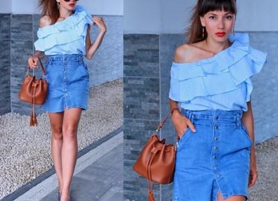 Jointy&Croissanty;: high waisted denim skirt