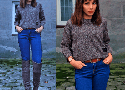 Jointy&Croissanty: brown asymmetric sweater