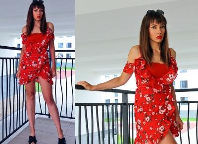 Jointy&Croissanty: ruffle wrap red dress