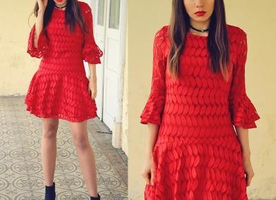 Jointy&Croissanty: red lace dress