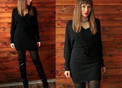 Jointy&Croissanty;: wrap knitted dress