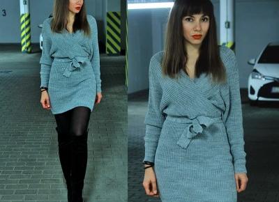 Jointy&Croissanty;: wrap sweater dress