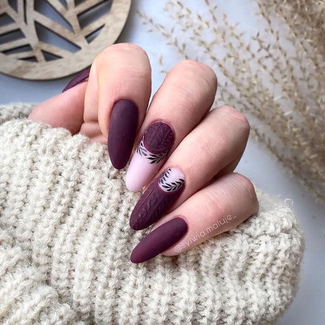 Burgundy nails 🍷