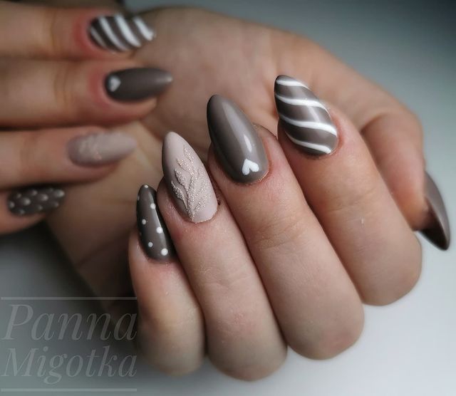 Jesienne paznokcie - inspiracja 💅🤎