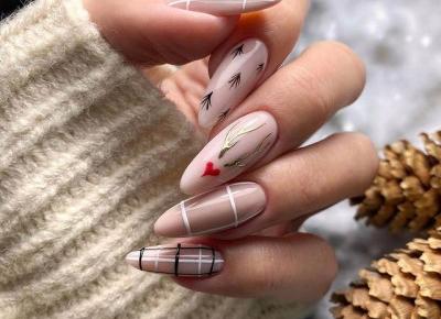 Zimowy manicure hybrydowy - inspiracja 🦌