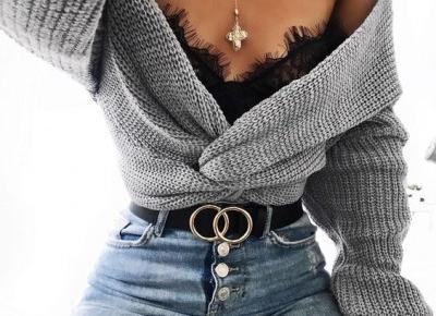 grey sweater & jeans ❤️