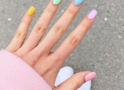 Multi coloured nails ❤
