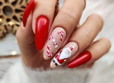 Świąteczny manicure - inspiracja 🎅❤️