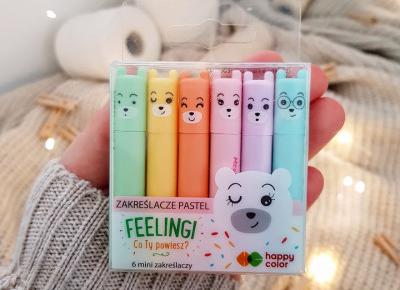 Mini zakreślacze pastelowe - Feelingi, Happy Color | Empik