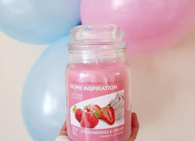 Świeca zapachowa od Yankee Candle - Strawberries & Cream | Home Inspiration