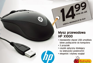 Mysz przewodowa HP X1000 z Biedronki