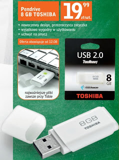 Pendrive 8 GB TOSHIBA z Biedronki