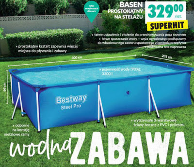 Basen prostokątny na stelażu Bestway Steel Pro z Biedronki