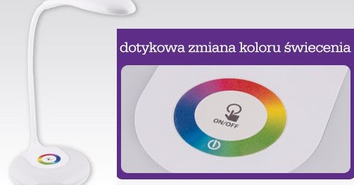 Lampka LED z podstawą zmieniającą kolory z Biedronki