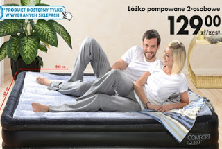 Łóżko pompowane 2-osobowe z Biedronki