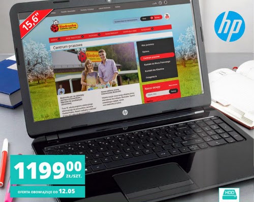 Laptop HP 15-G005SW AMD E1-2100 z Biedronki