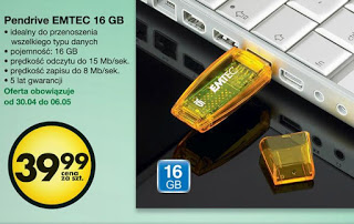 Pendrive EMTEC 16 GB z Biedronki