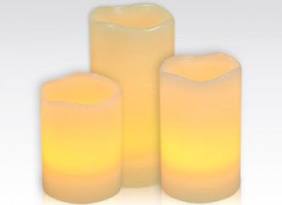 Świece LED z wosku sterowane pilotem z Biedronki