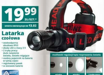 Latarka czołowa z Biedronki