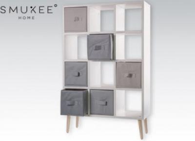 Regał z organizerami Smukee z Biedronki