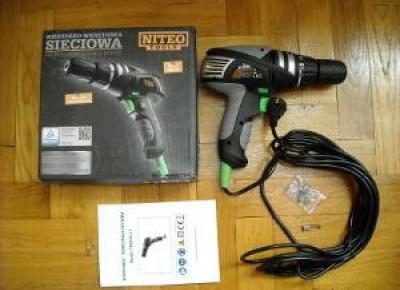 Testujemy produkty z Biedronki: Wiertarko Wkrętarka Sieciowa z 6 metrowym przewodem zasilającym Niteo Tools z Biedronki