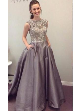 Elegant Sleeveless A-Line Prom Dress 2017 Crystal A-Line Evening Gowns with Pockets_Prom Dresses 2017_Prom Dresses_Special Occasion Dresses_Buy High Quality Dresses from Dress Factory - Babyonlinedres
