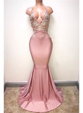 $168-Lace mermaid prom dress- Babyonlinedress.com