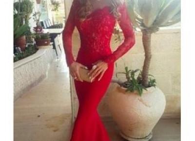 2017 Sexy Sleeves Long Gowns Off Shoulder Evening the Mermaid Red Lace Long Prom Dresses_Prom Dresses_Special Occasion Dresses_Online Wedding Dresses, Prom Dresses, Evening Gowns, Bridesmaid Dresses, 