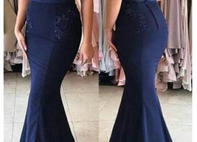 Simple Strapless Mermaid Party Dresses 2017 Buttons Beadings Appliques Prom Dress_Prom Dresses 2017_Prom Dresses_Special Occasion Dresses_Buy High Quality Dresses from Dress Factory - Babyonlinedress.