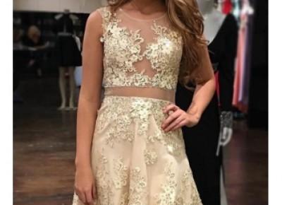 2017 Glamorous Scoop A-Line Sleeveless Appliques Tulle Homecoming Dress_Homecoming Dresses_Special Occasion Dresses_Buy High Quality Dresses from Dress Factory - Babyonlinedress.com