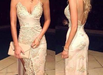 Lace Sheath Side-Slit Sweetheart Straps Spaghettis Elegant Evening Gowns_Prom Dresses 2017_Prom Dresses_Special Occasion Dresses_Buy High Quality Dresses from Dress Factory - Babyonlinedress.com