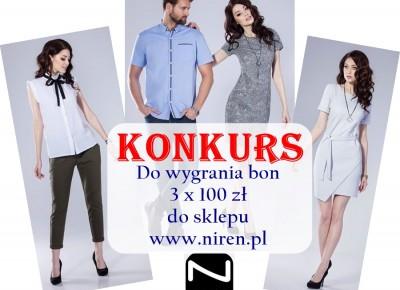 KONKURS! Do wygrania bon 3x100 zÅ do sklepu Niren