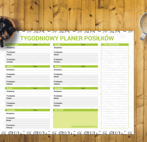 JAK PLANOWAĆ POSIŁKI? DARMOWY  PLANNER POSIŁKÓW DO DRUKU | ShoppingTips