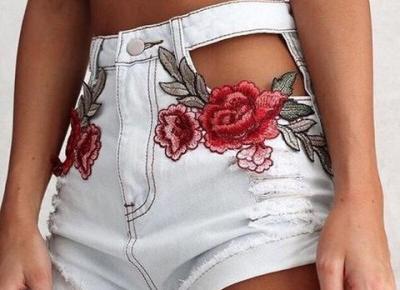   Chicloth Embroidered High waisted Short  