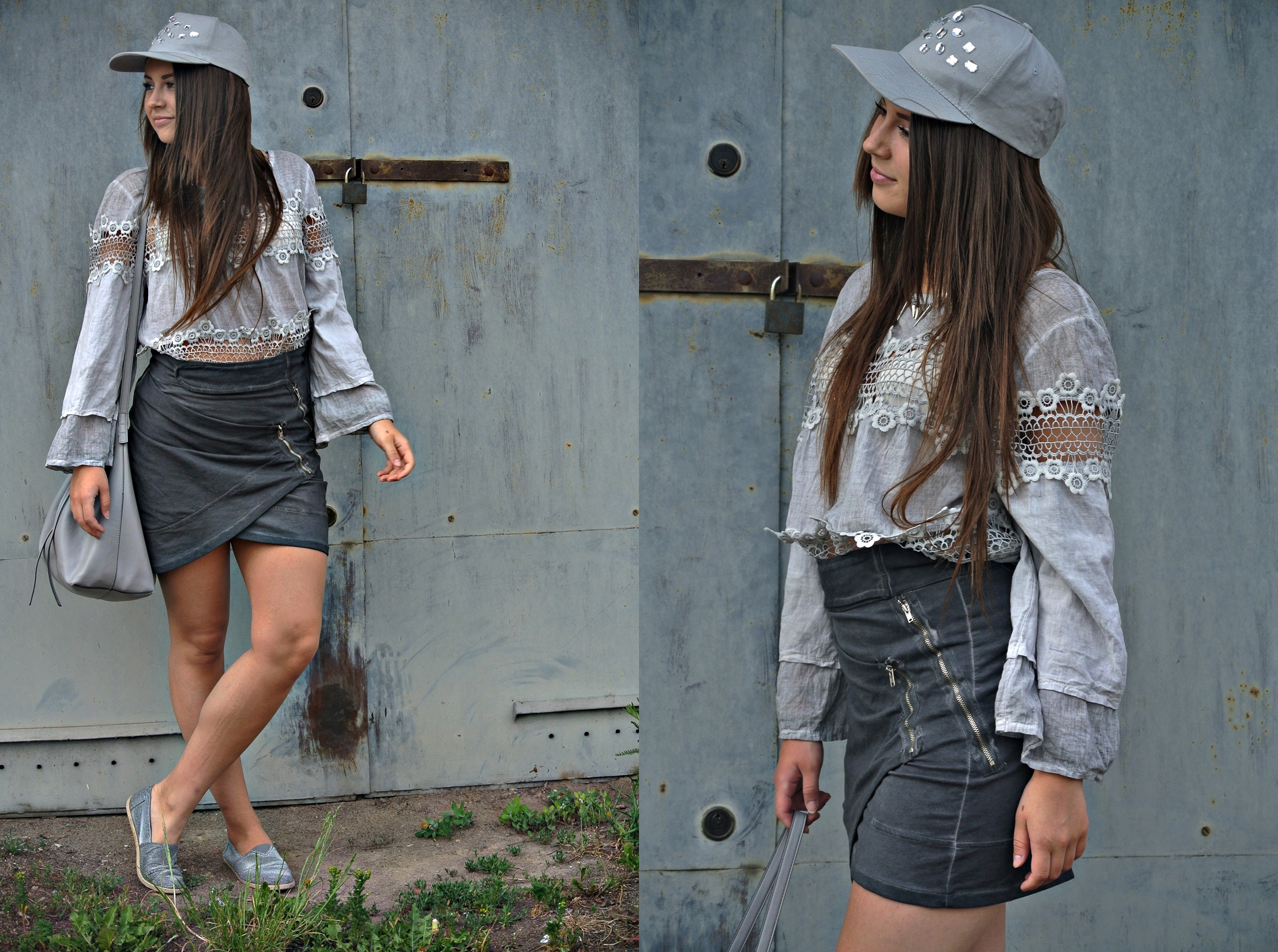 82ღ. Total Grey Look With Brocade Espadrilles