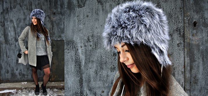 Kingstyle ღ: 51ღ. Beautiful Grey Fur Cap With PonPon