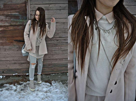 Kingstyle ღ: 53ღ. Shirt Of Peach Color In Winter Stylisation 