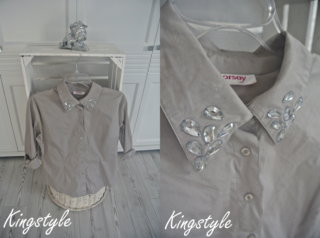 Kingstyle ღ: 58ღ. New Trend Rhinestones On My Grey Shirt