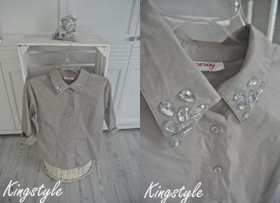 Kingstyle ღ: 58ღ. New Trend Rhinestones On My Grey Shirt