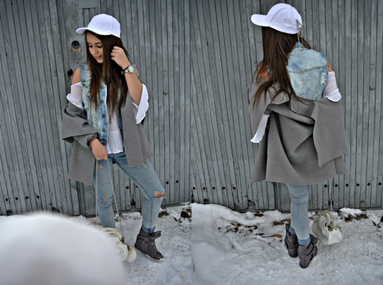 Kingstyle ღ: 48ღ. Denim Jeans White & Grey Outfit 