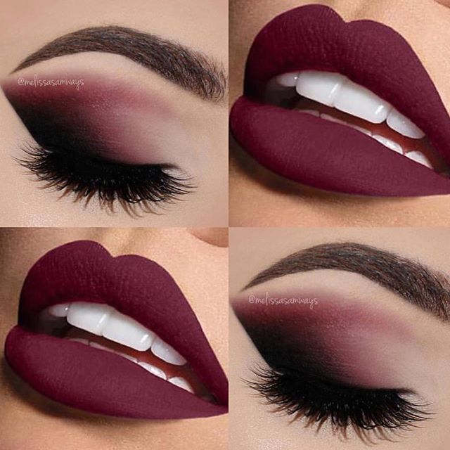 burgundy make up