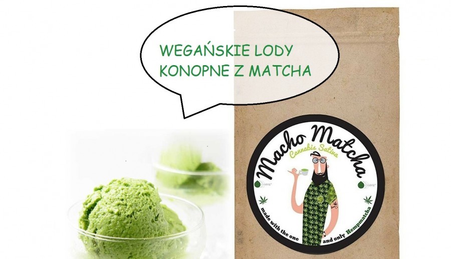 WEGAŃSKIE LODY KONOPNE Z MATCHA